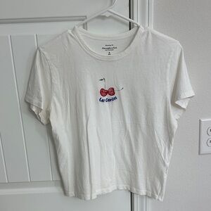 White Cherry Graphic T-Shirt